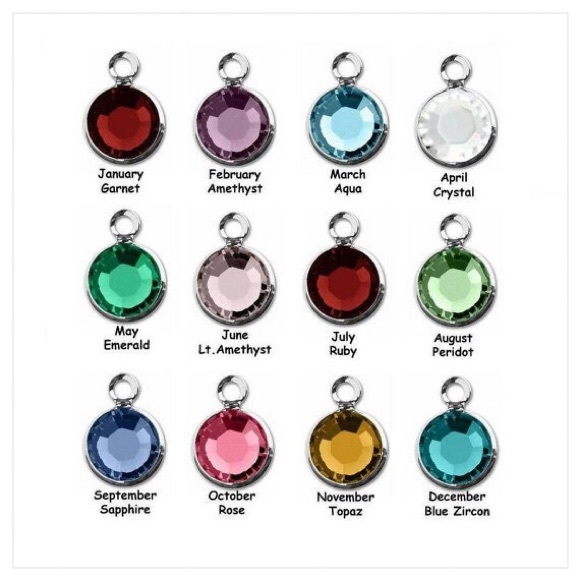 4 PUZZLE PIECE FRIEND NECKLACE w\ BIRTHSTONE - Picture 5 of 6